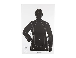 Action Target B-21E, Black Paper Target, 23"x35", 100 Per Box