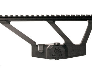 Arsenal, Inc. Scope Mount, Fits AK, 7.625 Picatinny Rail, Low Profile, One-piece, Quick Release, Black