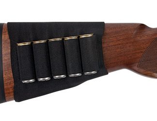 Allen Company Allen, Basic Buttstock Shell Holder, Black Elastic Material, 12Ga (5 Rounds)