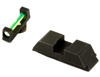 AmeriGlo Sight, Fits GLOCK 17/19/22/23/24/26/27/33/34/35/37/38/39, Green Fiber Front Black Rear