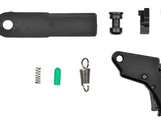 Apex Tactical Specialties Shield Action Enhancement Trigger And Duty Carry Kit For M&P Shield (9/40 only), Kit Includes -  Action Enhancement Trigger, Slave Pin, Fully Machined .45 Sear, Ultimate Striker Block, Striker Block Spring, Talon Tactical Tool, Shield Carry Spring Set, Sear Spring (1/8"), Trigger Return Spring, Black Finish