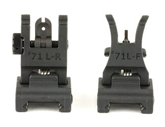 A.R.M.S., Inc. Sight, Fits Picatinny, Polymer Front and Rear Folding, Black