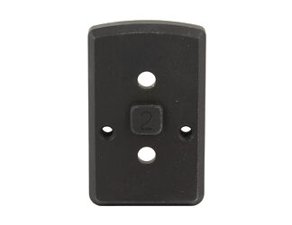 Arisaka Defense Optic Plate, Anodized Finish, Black, Fits Arisaka Offset Optic Mount, For Trijicon RMR, SRO, Holosun 407C, 507C, 508T, Swampfox Kingslayer, Liberty, Justice