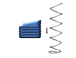 Backup Tactical Mag Extension, Blue, Fits Glock 17/19/22/23, Plus 5 Rounds, Includes Extra Power Spring