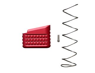 Backup Tactical Mag Extension, Red, Fits Glock 17/19/22/23, Plus 5 Rounds, Includes Extra Power Spring