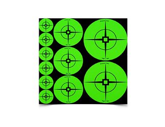 Birchwood Casey Target Spots Assortment, Green, 60-1" Targets, 30-2" Targets, 10-3" Targets