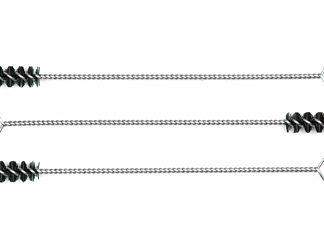 Birchwood Casey Looped Handle 9" Nylon Pistol Brushes, Fits 38/357/9MM, 3 Pack