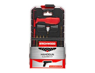 Birchwood Casey Universal Handgun Cleaning Kit, 16 Pieces, Custom Handle