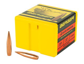 Berger Bullets Elite Hunter, .338 Diameter, 338 Caliber, 300 Grain, Hollow Point Boat Tail, 100 Count
