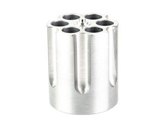 Caliber Gourmet Revolver Cylinder Pen Holder, Aluminum, Silver