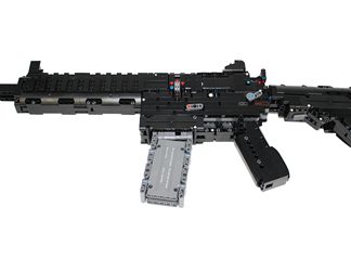 Caliber Gourmet Building Blocks Machine Gun Toy, Multi Color