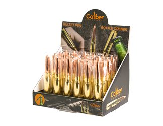 Caliber Gourmet Bullet Style 50 Cal Ballpoint Pen, Display Box of 24