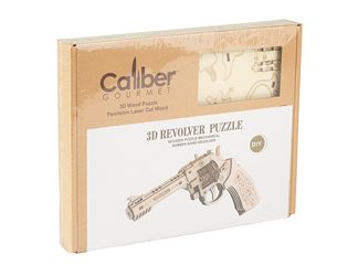 Caliber Gourmet Wood Revolver Puzzle, Brown