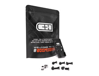 C&H Precision Optic Mounting Plate, For Dan Wesson DWX to RMR/SRO/HOLO, Anodized Finish, Black, Includes Mounting Screws