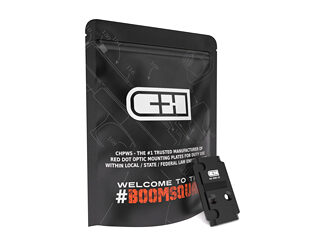 C&H Precision Optic Mounting Plate, For GLOCK Gen6 to Holosun 509T, Anodized Finish, Black, Includes Mounting Screws