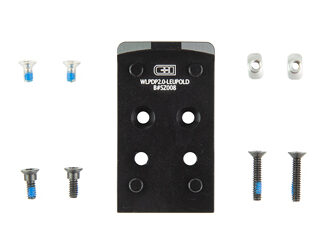 C&H Precision Optic Mounting Plate, Fits Walther PDP 2.0 to Leupold Delta Point Pro and EOTech EFLX, Anodized Finish, Black
