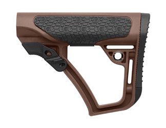 Daniel Defense Mil-Spec Collapsible Buttstock, Fits AR Rifles, Mil-Spec Brown