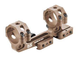DLOC Precision Cantilever Scope Mount, 34mm, 1.63" Height, Hardcoat Anodized Finish, Tan, Fits Picatinny