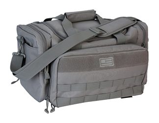 Evolution Outdoor Range Bag, Polyester, MOLLE Webbing, Hook and Loop Panel, Large Main Compartment with Multiple Exterior Zipper Compartments, Gray