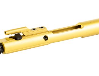 Faxon Firearms Bolt Carrier Group, 5.56 NATO, Fits AR-15, Titanium Nitride PVD Coated Bolt Carrier and Gas Key, Gold, Salt Bath Nitrided Bolt, Black