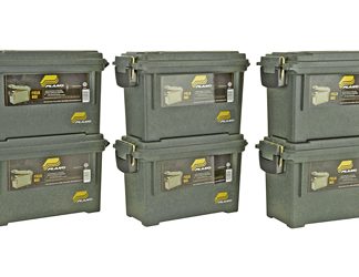 Plano Element-Proof Field/Ammo Box, Ammo Can, Impact-Resistant Polypropylene Plastic Construction, 6 Pack, Olive Drab Green, 17"x10.375"x13", 1.0 lbs