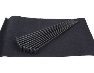 Gun Storage Solutions Rifle Rods, Fit .22 Caliber and Larger, 16" Length, Black, Includes 15"x19" Shelf Liner, 10 Pack