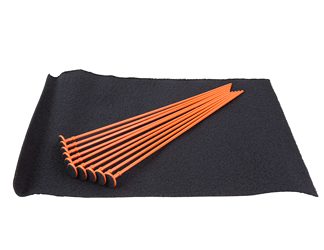 Gun Storage Solutions Rifle Rods, Fit .22 Caliber and Larger, 16" Length, Orange, Includes 15"x19" Shelf Liner, 10 Pack