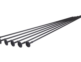 Gun Storage Solutions Rifle Rods, Fit .22 Caliber and Larger, 16" Length, Black, 6 Pack