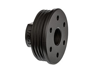 GrovTec HUB Suppressor Adapter, 223 Remington/5.56 NATO, HUB to 1/2X28 Direct Thread Adapter, Nitride Finish, Black