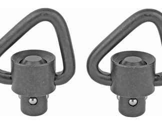 GrovTec Recessed Plunger Heavy Duty Push Button Swivels, Manganese Phosphate, Angled Loop