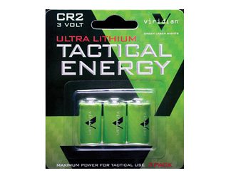 Viridian Weapon Technologies Battery, CR2 Lithium Battery, 3/Pack, Green