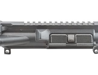 Luth-AR Upper, Black, 1913 Rail for Mounting Optics and Accessories, Forged, Flat Top, Comes with Charging Handle, Forward Assist, and Dust Cover