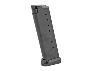 Mec-Gar USA Pistol Magazine, 45ACP, 8 Rounds, Fits 1911 Pistols, Steel, Anti-Friction Coating Finish, Black