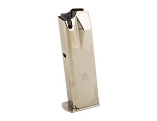 Mec-Gar USA Pistol Magazine, 9MM, 17 Rounds, Fits Ruger P85 Pistols, Steel, Silver, Nickel Finish