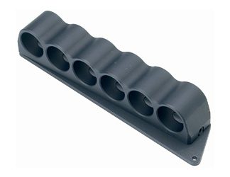 Mesa Tactical 6-Shell Side Saddle, 12 Gauge, Rugged, Reliable On-gun Shotshell Carriers, Fits Mossberg 500, 590, Black