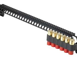 Mesa Tactical 6-Shell Side Saddle, 12 Gauge, SureShell Saddle with Rail, 20", Remington 870 12 Gauge, Black