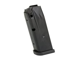 CANIK MC9 Magazine, 9MM, 10 Rounds, Fits Canik MC9, Matte Finish, Black, Includes Black Finger Extension and Flush Baseplate