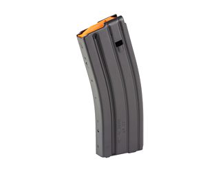 DURAMAG Magazine, 223 Remington/5.56 NATO, 30 Rounds, Fits AR Rifles, Orange Anti-Tilt AGF Follower, Aluminum, Black