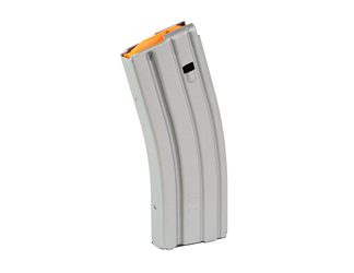 DURAMAG Magazine, 223 Remington/5.56 NATO, 30 Rounds, Fits AR Rifles, Orange Anti-tilt AGF Follower, Aluminum, Gray