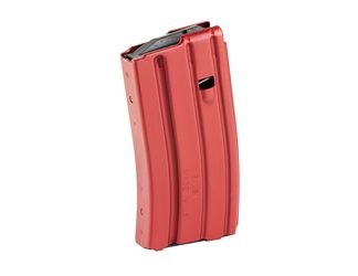 DURAMAG Magazine, 223 Remington/5.56 NATO/300 Blackout, 20 Rounds, Fits AR-15, Black AGF Follower, Aluminum, Red