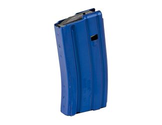 DURAMAG Magazine, 223 Remington/5.56 NATO/300 Blackout, 20 Rounds, Fits AR-15, Black AGF Follower, Aluminum, Blue