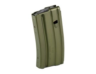 DURAMAG Magazine, 223 Remington/5.56 NATO/300 Blackout, 20 Rounds, Fits AR-15, Black AGF Follower, Aluminum, Olive Drab Green