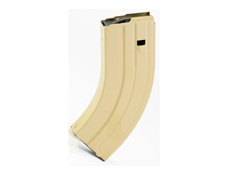 DURAMAG Magazine, 7.62X39, 28 Rounds, Fits AR Rifles, Black Anti-Tilt AGF Follower, Stainless Steel, Everflex Spring, Flat Dark Earth