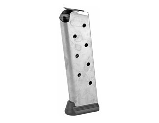Ed Brown Magazine, 45ACP, 8 Rounds, Fits 1911, Includes Base Pad, Stainless, Silver