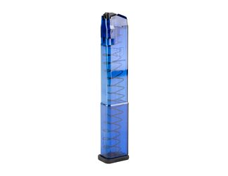Elite Tactical Systems Group Elite Tactical Systems Group, Magazine, 9MM, 32 Rounds, Fits Glock 17/19/26, All Generations, Polymer, Blue