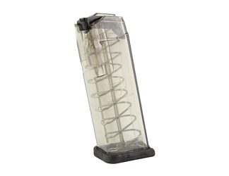 Elite Tactical Systems Group Elite Tactical Systems Group, Magazine, 9MM, 10 Rounds, Fits Glock 19/26, All Generations, Polymer, Clear