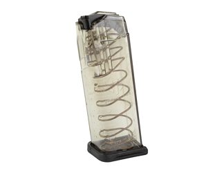 Elite Tactical Systems Group Elite Tactical Systems Group, Magazine, 9MM, 15 Rounds, Fits Glock 19/26, All Generations, Polymer, Clear