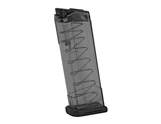 Elite Tactical Systems Group Magazine, 9MM, 9 Rounds, Fits Glock 43, All Generations, Polymer, Clear
