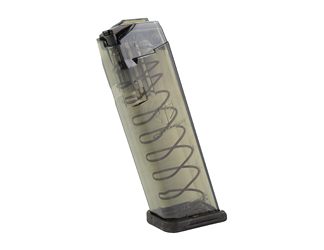 Elite Tactical Systems Group Magazine, 9MM, 17 Rounds, Fits Glock 17/19/26, Carbon Smoke