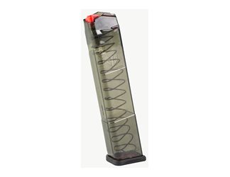 Elite Tactical Systems Group Magazine, 40 S&W, 24 Rounds, Fits Glock 22/23/27, Carbon Smoke